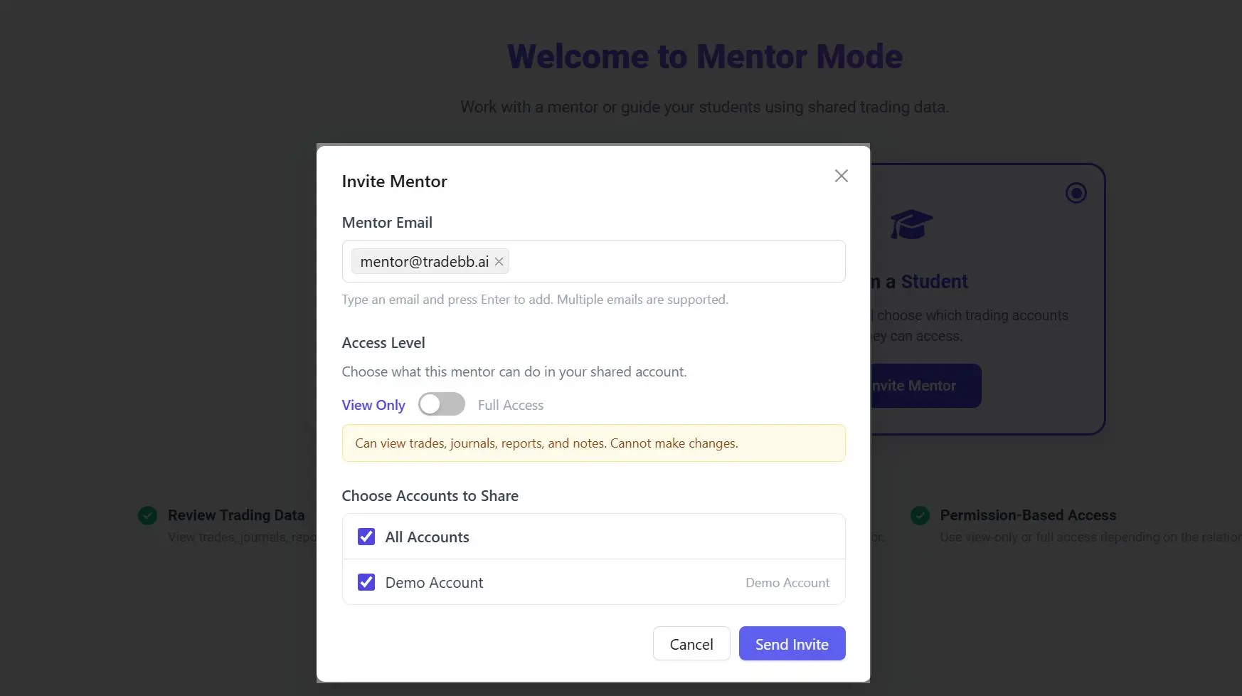 Enter Your Mentor’s Email